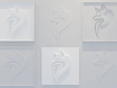 Wall Design Fox Vector 3D model
