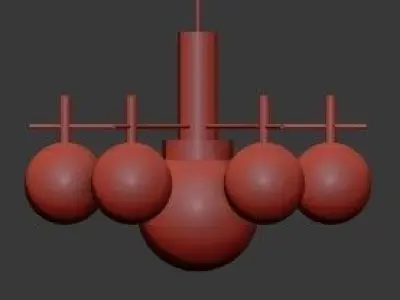 Globe Chandelier 3D model
