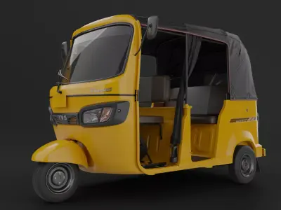 TRICYCLE - RICKSHAW  3D MODEL Low-poly 3D model