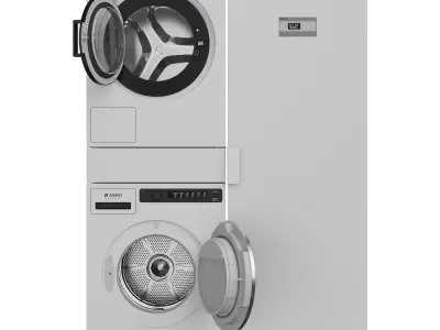 Washing machine tumble dryer and drying cabinet Asko 01 3D model