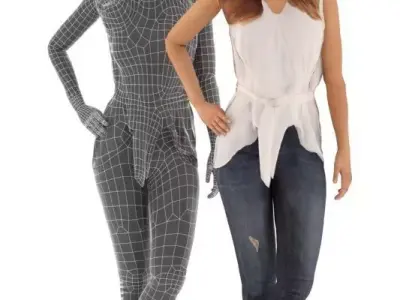 Sophia 003 Animated Idling Casual Woman Free low-poly 3D model