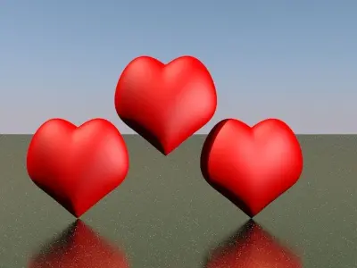 Hearts three 3D model