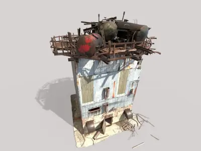 Abandoned Industrial Platform 3D model