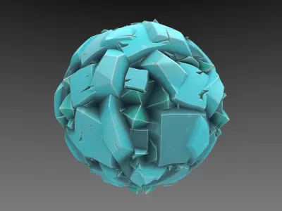 Ice and Lava - Stylised PBR Texture - Material 3D model