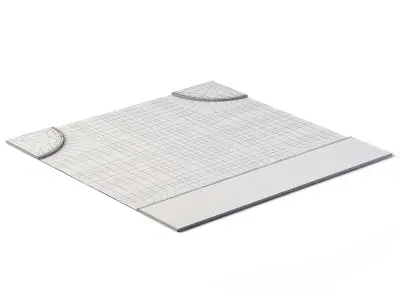 T Crossing 14m x 14m Low-poly 3D model