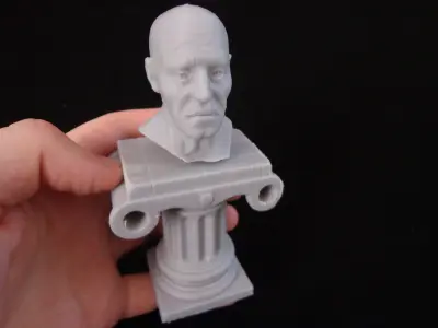pedestal 2 3d print bust of old man Free 3D print model