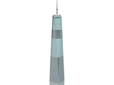 1 World Trade Center -- low poly Low-poly 3D model