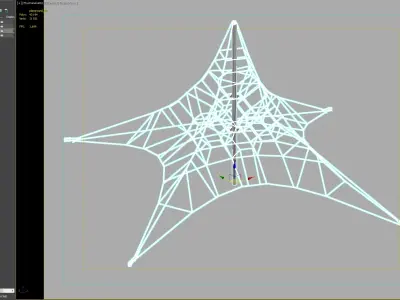 Pyramid Rope Climbing Structure for Playgrounds 3D model