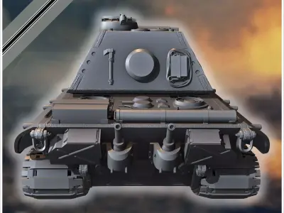 E-100 Krupp version Entwicklung super-heavy tank - Germany Easte 3D print model