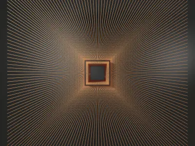 Parametric radial hall n1 3D model