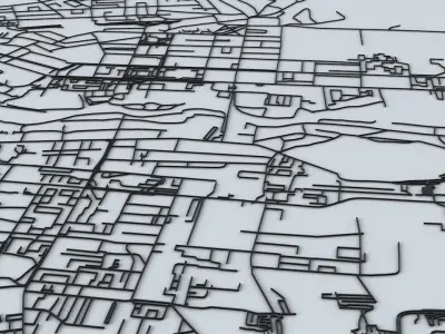 Irkutsk Road Network and Streets 3D model
