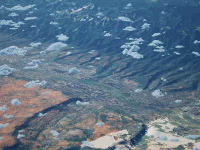 Baojishi China City Landscape 3D Model 3D model