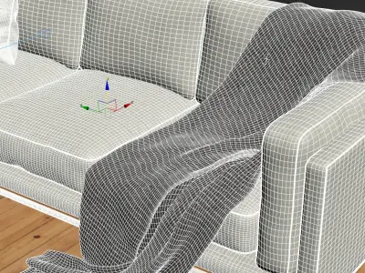 Sofa- scandinavian style- photorealist 3D model