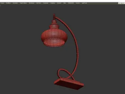 StyleCraft Brushed Steel Table Lamp Low-poly 3D model