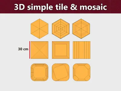 simple 3d tile  Free 3D print model