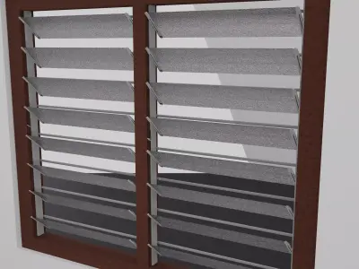 Nako window Low-poly 3D model