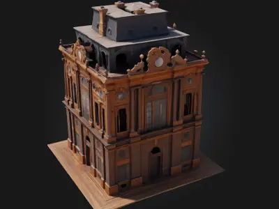 Miniature Victorian Building Model 3D model