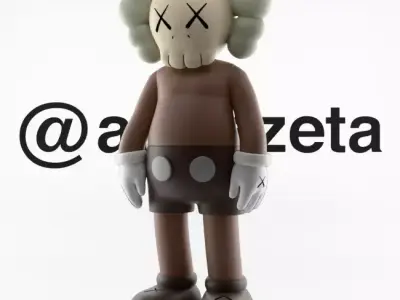 Kaws Companion x What Party Textured 3D model