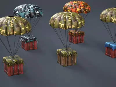 Airdrop Low-poly 3D model