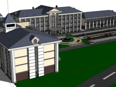vacation spot-Resort-Fashion Leisure Hotel-088 3D model