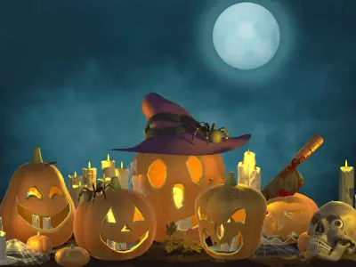 Pumpkin Table Free 3D model