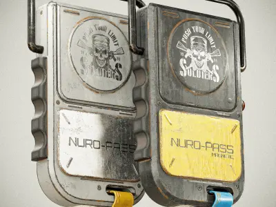 Sci-fi Compass V1 PBR Low-poly 3D model