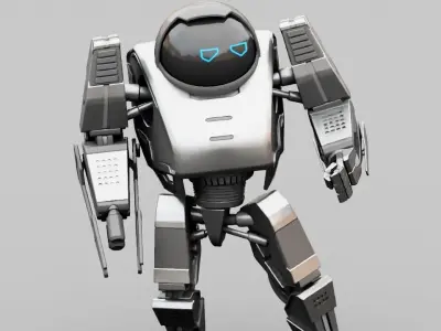 Battle droid rigged 3D model purchase