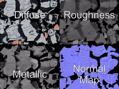 Futuristic Combat Suit model pack Low-poly 3D model