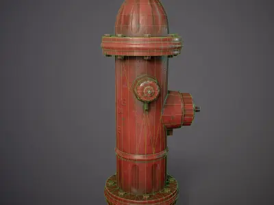Hydrant - Gameready Asset Low-poly 3D model