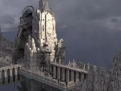 Under the Earth Halls Inferno Hellscape 3D model