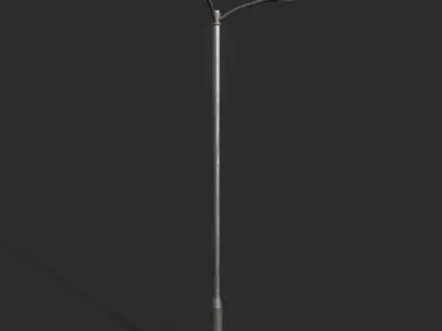Double Highway Light 1 Low-poly 3D model