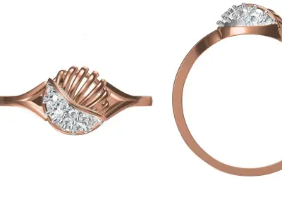 Light Weight Wedding Engagement Women Ring STL JCD Details 3D print model 14