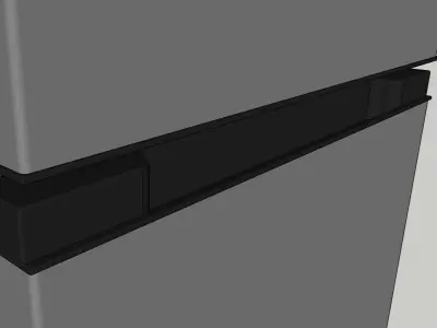 American Home Top Mount Refrigerator 3D model