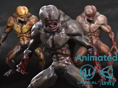 Big mutant Low-poly 3D model