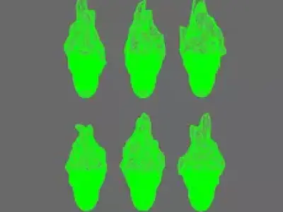 Pumpkin Lords SK V10K Knight Flaming  Skull Heads 3D print model