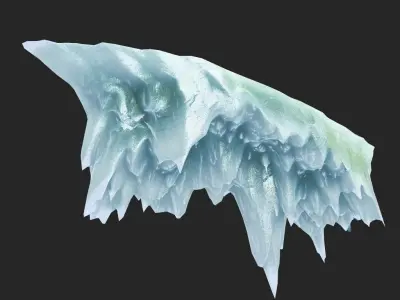 Low poly Curve Ice Spike 230503 Low-poly 3D model