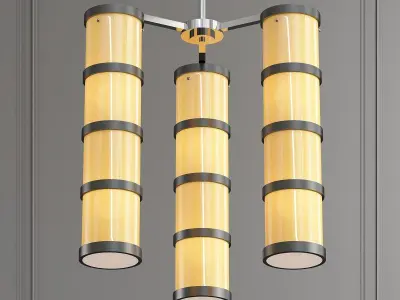 MURENE three cylinders hanging from ceiling 3D model