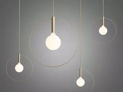 Halo pendant chandelier 3D model