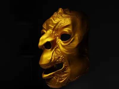 Orc Coplay Costume Face Mask  3D print model