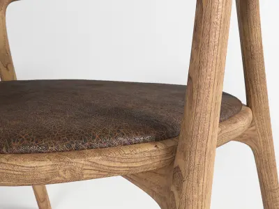 Wooden chair 3D model