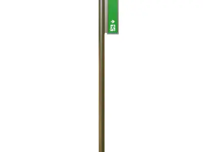 Exit Sign Low-poly 3D model purchase