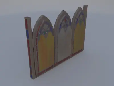 Stained Glass Window Panel 3D model