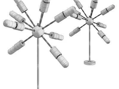 Sputnik Table by Restoration Hardware Low-poly 3D model
