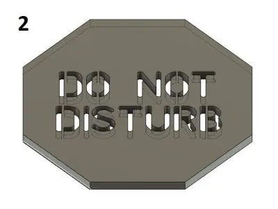 Bedroom door sign 3D print model