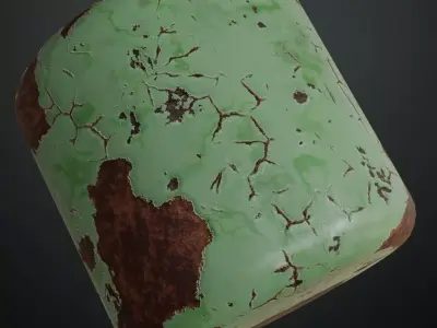 Machine Chipped Paint PBR Seamless Texture