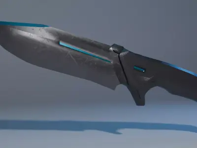 Sc-iFi Weapon Pack Pistol-Knife-SMG Low-poly 3D model