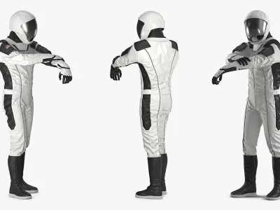 Futuristic Space Suit Rigged 3D model