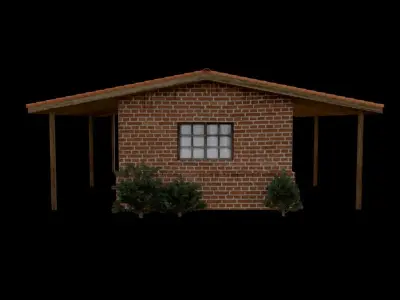 Old Country House - Farm House - Forest House 3 Low-poly 3D model