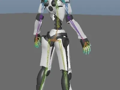 Robot Sci-Fi low poly model 3D model