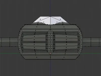 Low poly spaceship light emitting device Free 3D model